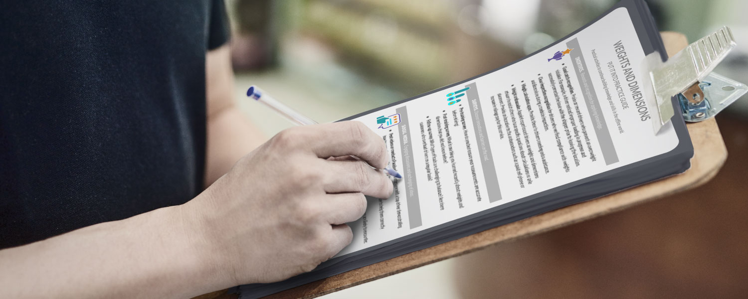 Person writing on clipboard