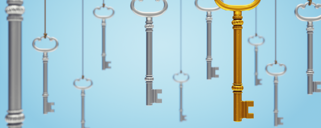 Plusieurs clés suspendues