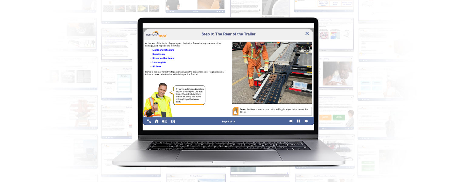Auto-Hauler Cargo Inspection course running on a laptop